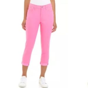 Crown & Ivy™Petite High Rise Skinny Cropped Jeans- Rage Pink